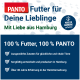 PANTO Tierfutter, hergestellt in Hamburg seit 1995, mit ausgewählten Zutaten für glückliche, vitale Tiere, über 30 Jahre Erfahrung.