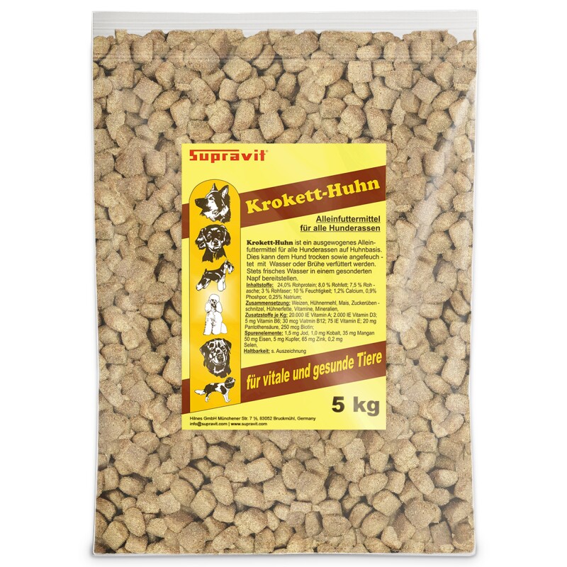 Supravit Hundefutter trocken | Huhn mit Mais | schmackhaft und gut verträglich | Hunde Trockenfutter für alle Rassen | enthält wichtige Nähr- und...
