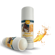 Pferdepflegebalsam-Stick mit einem Pferdebild und einem Waben-Grafik, beschriftet mit "Pferde Pflegestift" und "Horse Care Balm."