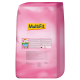 Rosa MultiFit-Tierfutterbeutel für Meerschweinchen, 12,5 kg, Vorderetikett zeigt Meerschweinchenbild und detaillierte Fütterungsangaben.