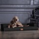 ® Orthopädisches Design Hundesofa GIBSON VISCO Kunstleder kubische Form schwarz 80 cm, 22 cm, 60 cm