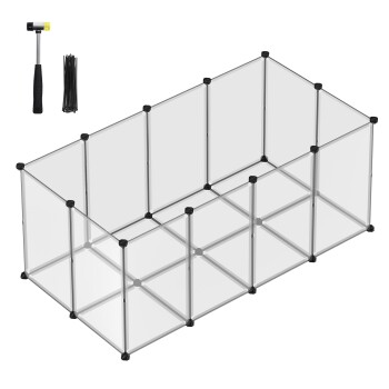 SONGMICS XXL Freigehege mit Bodenplatten