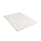 Ein weiches, cremefarbenes Haustierbett mit gerippter Textur und rechteckiger Form, entworfen für Komfort und Stil.