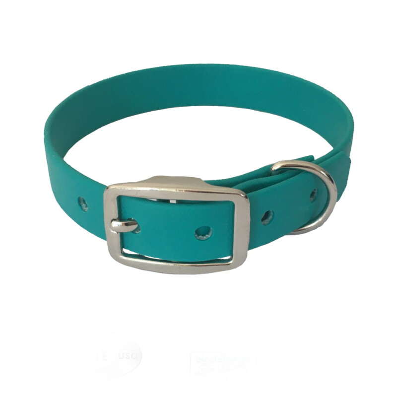 bio-leine 21-30cm HU Biothane Halsband türkis 24 cm, 33 cm