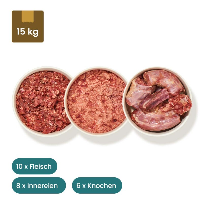 haustierkost.de Geflügel Paket Hund Frostfutter 15 kg