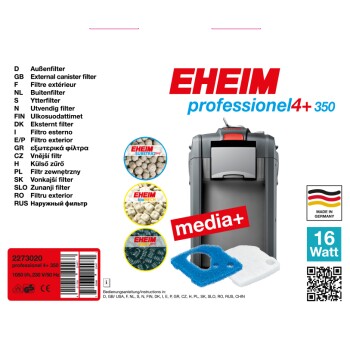 Eheim professionel 4+ 350 External Aquarium Filter (2273020) for
