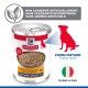 Boîte d'aliment pour chien Hill's Science Plan (pâté en tranche au poulet), Adulte Mature 7+ ; texte visible 'Chien Mature', 'Produit en Italie', mention en français 'sans additifs artificiels'