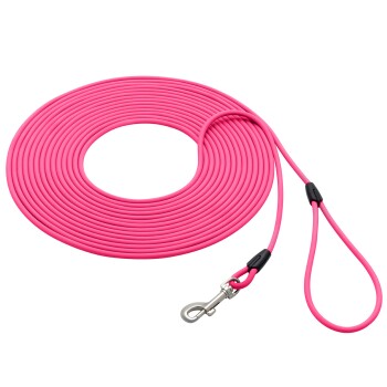 bis 25kg Biothane Schleppleine leuchtendes rosa 3 m