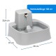 Fontaine à eau pour animaux PetSafe en gris, dimensions 25,6 cm de hauteur, 39 cm de largeur, 37 cm de profondeur, avec un cordon d'alimentation de 168 cm.