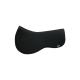Schwarze Netzsatteldecke mit konturiertem Design, entworfen für Komfort und Atmungsaktivität im Reitsport.