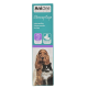 AniOne Ohrpflegeproduktverpackung mit einem Hund und einer Katze, mit Text in mehreren Sprachen, einschließlich "Ohrpflege" und Anwendungshinweisen.