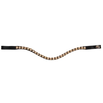 Ein stilvolles schwarzes Lederhalsband für Hunde, verziert mit funkelnden Strasssteinen, die in einem wellenförmigen Muster angeordnet sind.