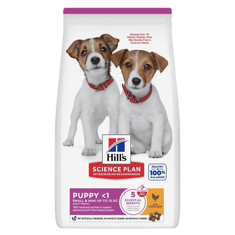 Hill's Croquettes pour chien Science Plan, Small & Mini Puppy, au poulet 1,5 kg