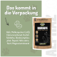 Verpackung von ALPHAZOO Care Bierhefe-Tabletten für Hunde und Katzen, mit Text über chemiefrei und umweltfreundlich.