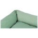 Grüner Tierbett-Eck mit einer gesteppten Textur, ausgestattet mit weichen, plüschigen Kissen für Komfort.