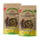 Deux sacs de nourriture pour chiens SPARROW Cannamove Adult & Senior Forte, contenant 70% de poulet et 7,5% d'herbes, avec un emballage écologique.