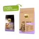 Deux sacs de nourriture pour chats Select Gold, étiquetés "Sterilised" et "Adult", avec un chat tigré. Texte : "New DESIGN, same QUALITY."
