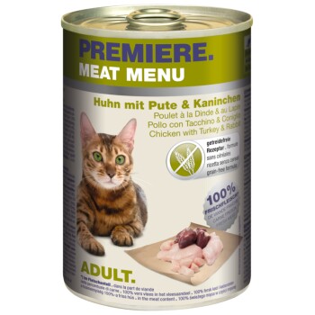 Meat Menu Adult Huhn mit Pute & Kaninchen 6x400 g