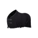 Schwarze Pferde-Decke mit einem eleganten Design, mit verstellbaren Riemen und einem weichen Innenfutter.