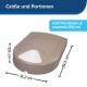 PetSafe Portionskontrollfütterer, Maße 39,3 cm x 31,2 cm x 8,6 cm, fasst fünf Portionen von bis zu 250 ml.