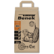 Braune Papiertüte mit Benek Klumpstreu für Katzen, mit zwei verspielten Kätzchen und einer Maisillustration, beschriftet mit 'natürlich' und '44 kg'.