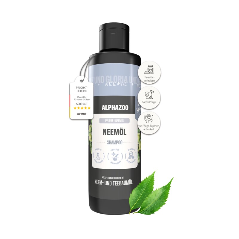 ALPHAZOO Neemöl Shampoo für Hunde