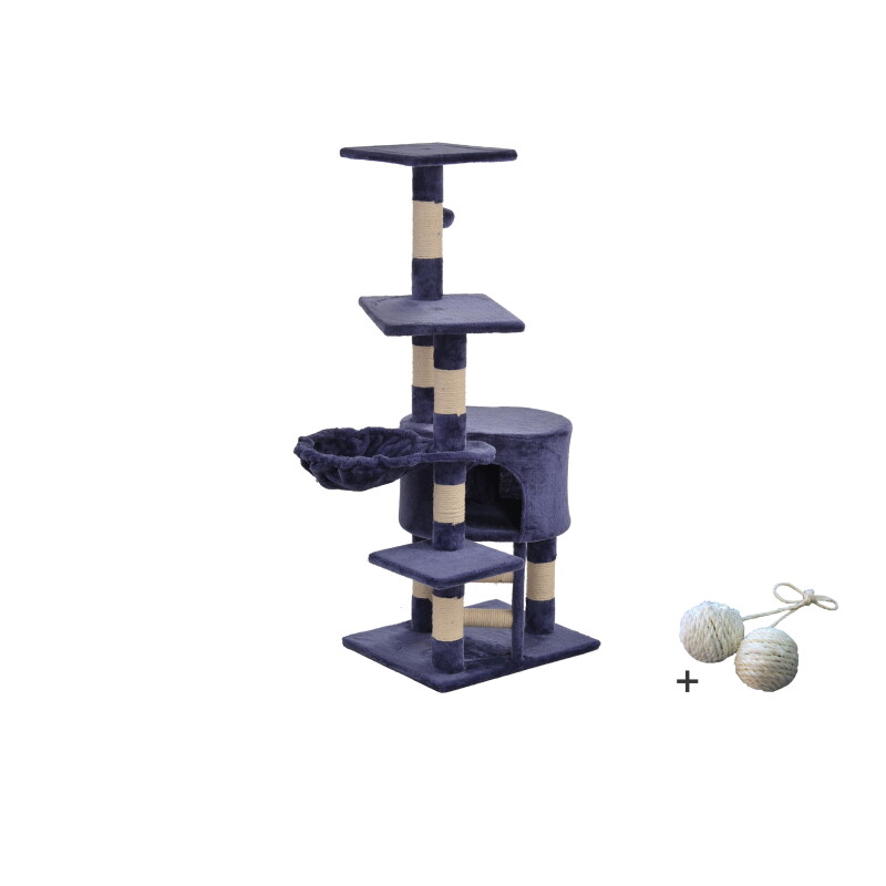Rohrschneider ® Katzenbaum Felina , mit Gratis-Spielball, blau