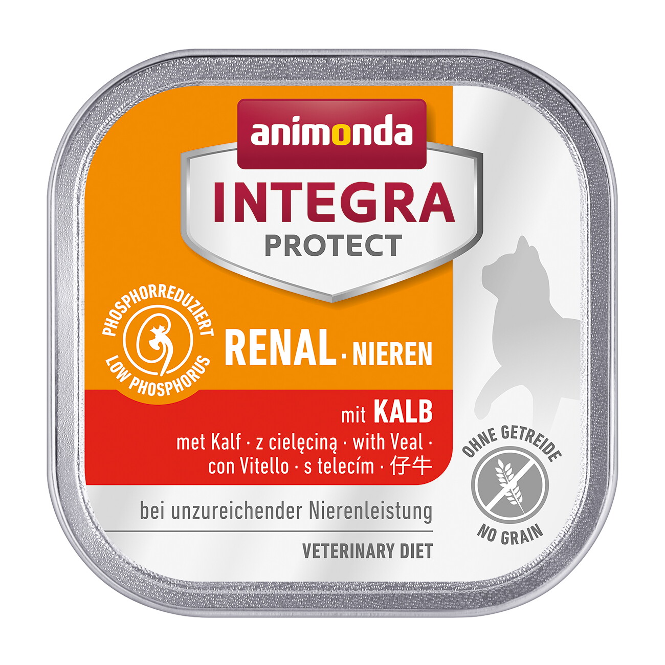 animonda Integra Protect Nassfutter Katze, Adult, Niere Kalb 16x100 g