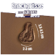 Mini-Steaks für Haustiere, in Herzform, 2-3 cm breit und 3,5-4,5 cm lang, mit dem Etikett "Snackgröße Hirsch."