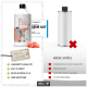 Flasche ReaVET Omega-3 Lachsöl für Haustiere, mit einem Hund auf dem Etikett, mit Lachsstücken und einer Qualitätszertifizierung.