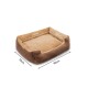 Hundebett mit Wendekissen braun XL