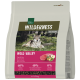 Sack Real Nature WILDERNESS Senior Hundefutter "Wild Valley" mit Wolfsbild, 60% Fleisch, 40% Obst/Gemüse, 0% Getreide, 2,5 kg.