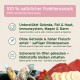 100% natürlicher funktioneller Snack für Haustiere, der Gelenke, Haut, Immunsystem und Verdauung unterstützt; getreidefrei, hoher Fleischanteil, im Ofen gebacken.