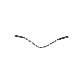 Waldhausen Stirnband X-Line Glam Ein stilvoller schwarzer Haustierhalsband, verziert mit funkelnden Strasssteinen entlang der Länge, die Eleganz für Haustiere zeigen.