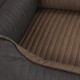 Orthopädisches Hundebett Outback aus laser-gestepptem Kunstleder schwarz/ gelb XL