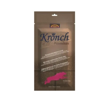 Kränch Pemmikan Hundefutterverpackung, die energiereiche Ergänzungsnahrung für Hunde in mehreren Sprachen zeigt.