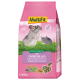 Sac rose MultiFit d'alimentation pour chinchillas étiqueté « Mischfuttermittel für CHINCHILLAS », 800 g, montrant des chinchillas et un mélange alimentaire.
