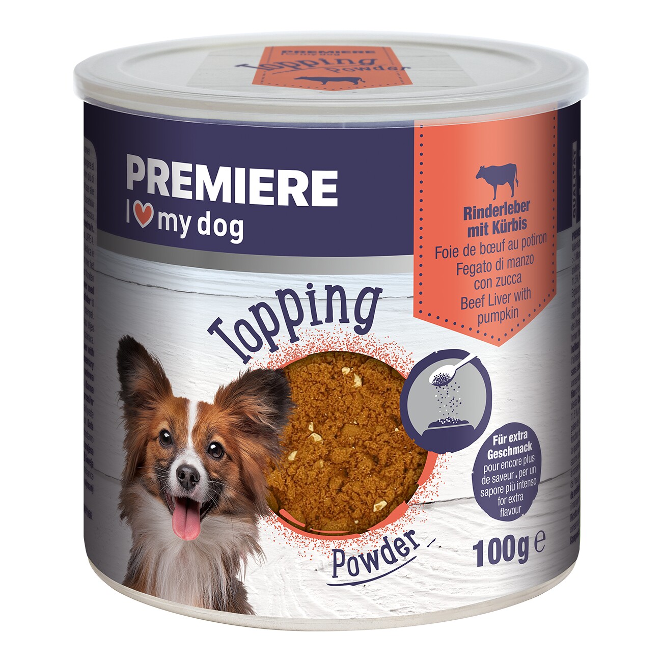 PREMIERE Topping Powder beef liver with pumpkin 100 g | MAXI ZOO