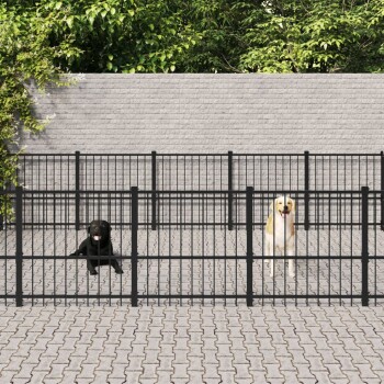 Outdoor Hundezwinger Stahl 5,82 m, 3,88 m, 1 m