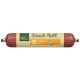 Real Nature Snack Roll, a firm snack sausage for pets, featuring 76% poultry, with text in German and English.