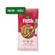 Frish Real Nature Hundefutterbeutel für Erwachsene, Rind mit Kartoffel, Karotte & Erbsen; rosa-rotes Verpackungsdesign mit grünem 'NEW - NEU'-Label.
