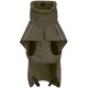 Olivegrüne Hundejacke mit hohem Kragen, Fleece-Futter und reflektierenden Akzenten, entworfen für Wärme und Komfort.