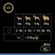 Guide d'alimentation pour chiens basé sur le poids : 5 kg (3-3½), 10 kg (5-5½), 15 kg (7-7½), 20 kg (8½-9½) ; 83 kcal par 100 g.