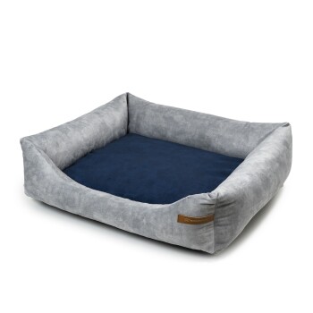 Rexproduct SoftColor luxury dog bed in grau color dunkelblau L