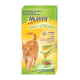 Orangefarbener Kater neben einer Box mit MultiFit Snack Cream für Katzen, mit Text über niedrige Kalorien und Biotin-Vorteilen.