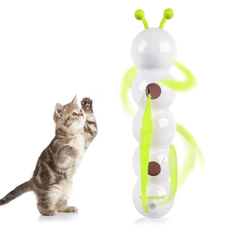 All for paws Interaktives Katzenspielzeug - Wack'A'Worm Post