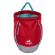 Rote Hundeleckerli-Tasche mit blauem Innenfutter, mit dem Text 'go together' und dem Kurgo-Logo.