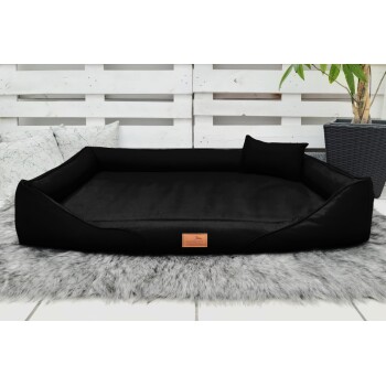 ® HEKTOR ULTRA-STRONG - Orthopädisches Hundebett schwarz 1,3 m, 22 cm, 1 m