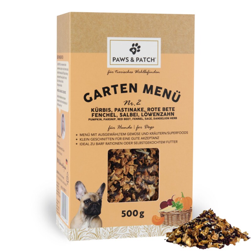 Paws & Patch Paws&Patch GARTEN MENÜ Nr. 2 - Kürbis, Pastinake, Rote Bete, Fenchel, Salbei, Löwenzahn