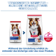 Hill's Science Plan Mature Adult 7+ Hundefutterbeutel mit lächelndem Hund, Überschrift 'Verbesserte Rezeptur' und ActivBiome+-Abzeichen.